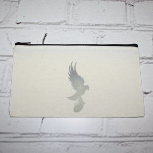 🕊️💣 Dove & Grenade Zippered Pouch · Handmade · One Size